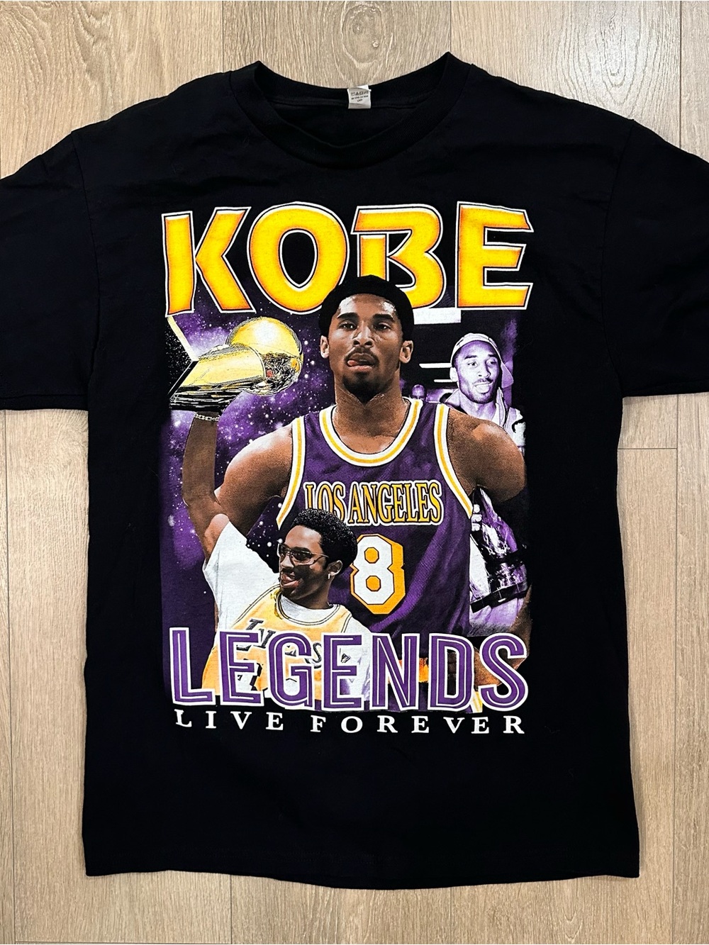 Kobe Bryant Los Angeles Legends Graphic Tee - Black/Purple/Gold Size Medium